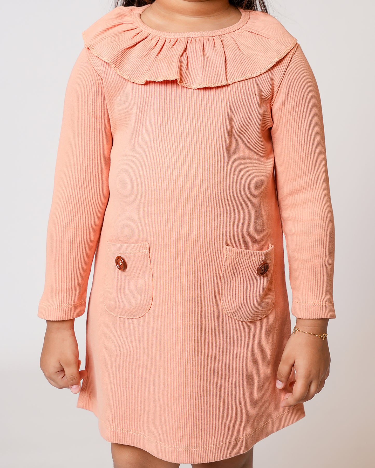 Neck Flare Pocket Dress