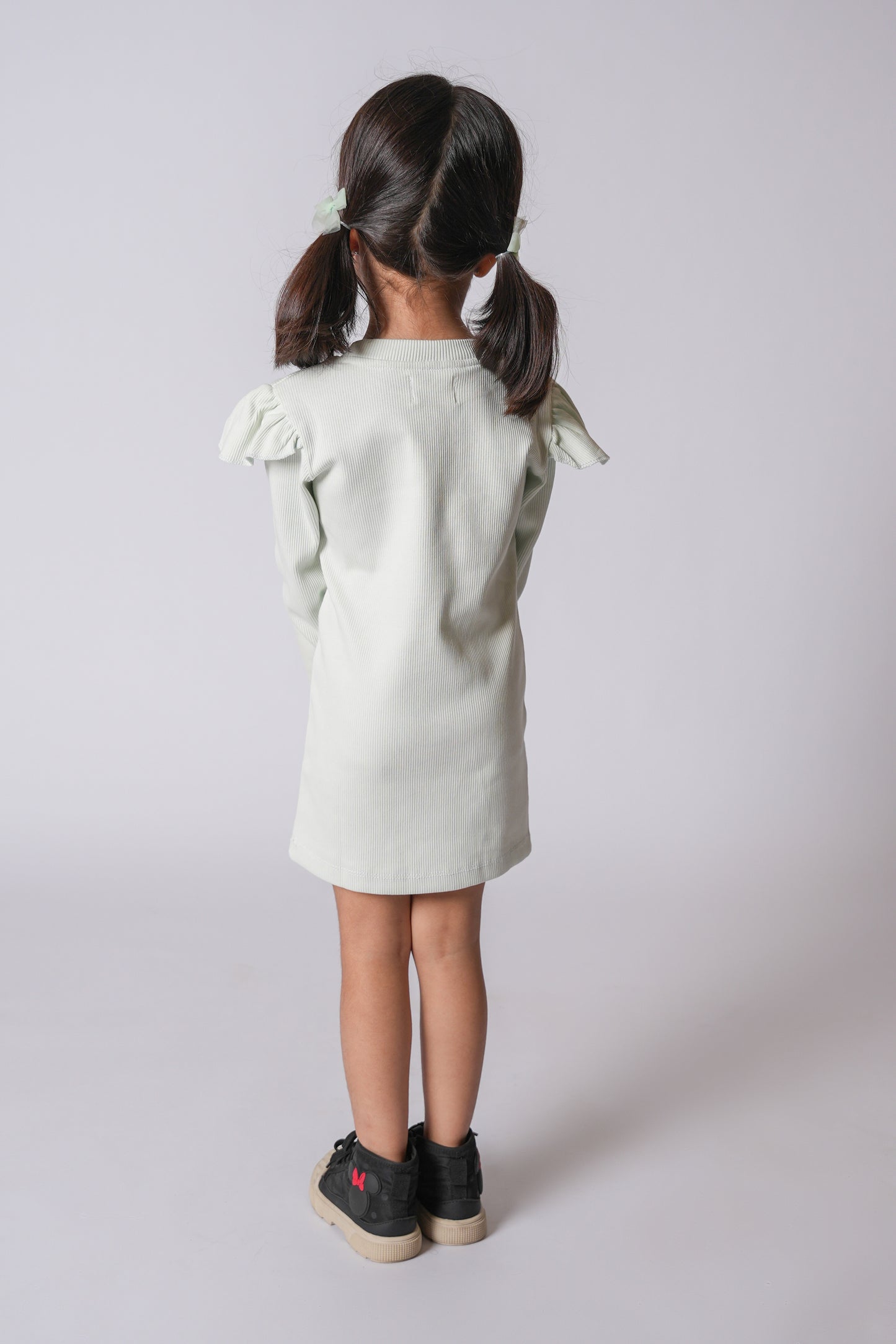Straight Ruffle Sleeve Dress