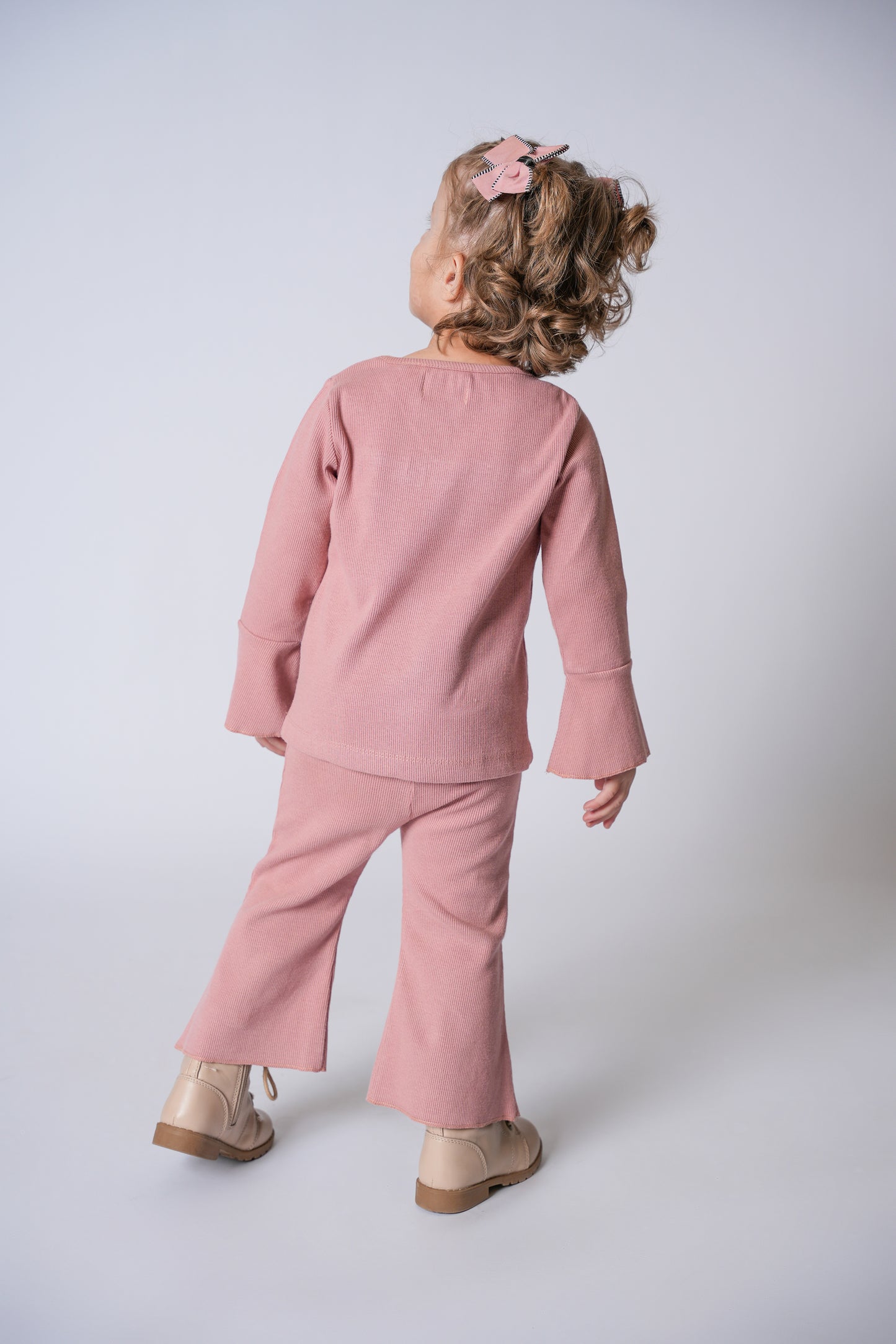Front Ruffle Rib Co-Ord Set