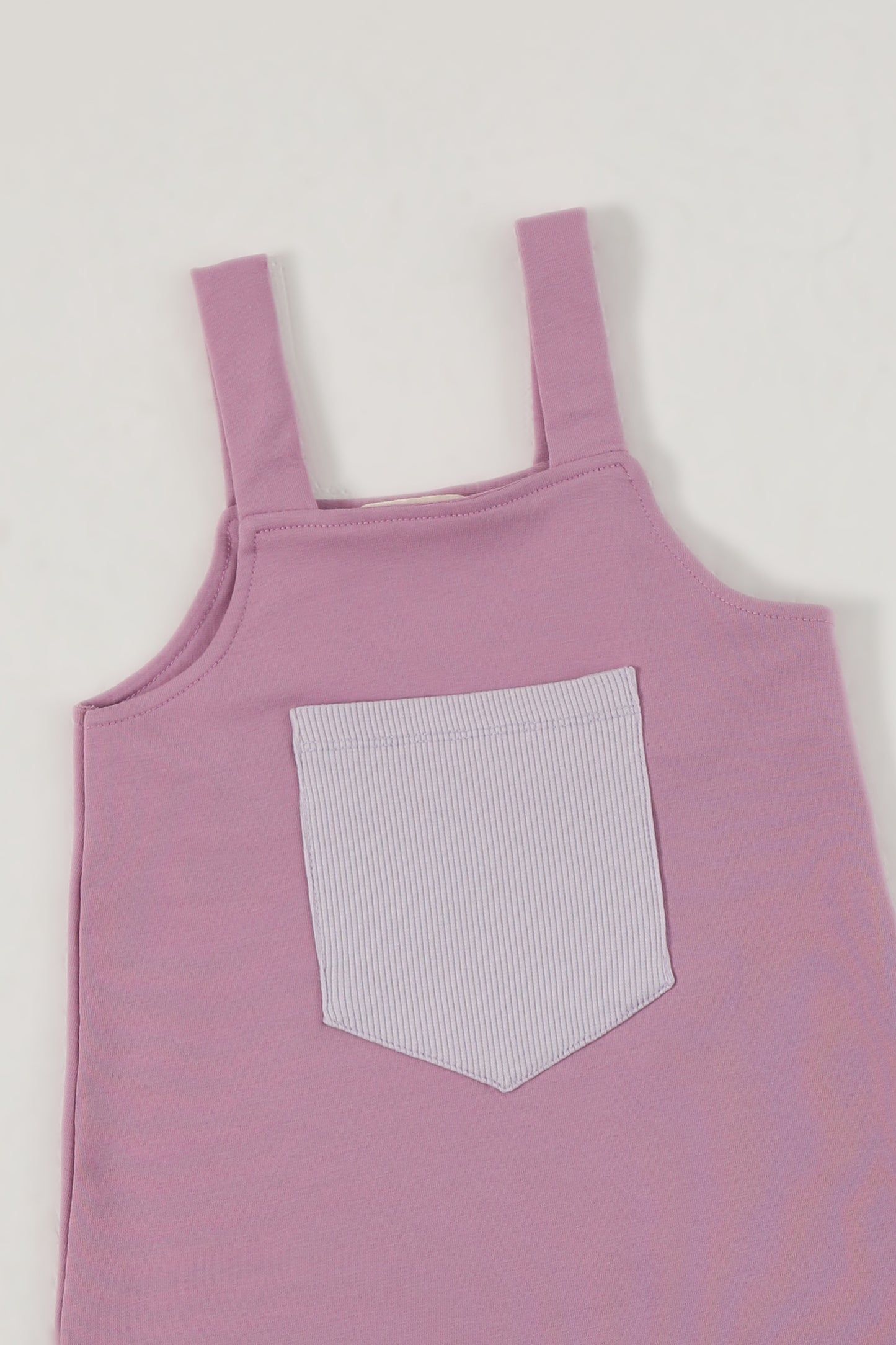 Rib Pocket OverAll Dress with bodySuit